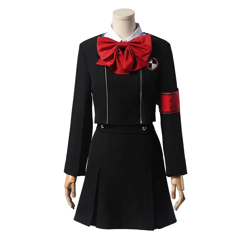 【Partial Ready For Ship】【Size XS-XL】DokiDoki-R Game Cosplay Costume Black Coat White Shirt Women - Image 5