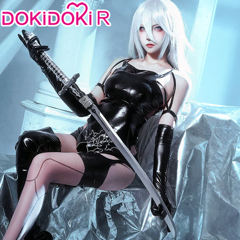 【Ready For Ship】DokiDoki-R Game Cosplay Costume Black Tight-fitting Suit - Image 7