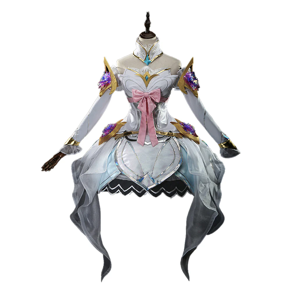 DokiDoki-R Game Cosplay Costume Crystal Rose White Dress - Image 6