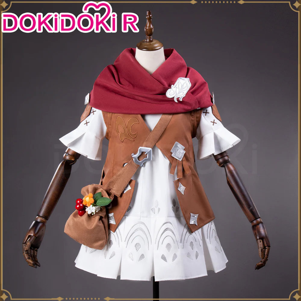 DokiDoki-R Game Cosplay Costume Female Cute White Brown
