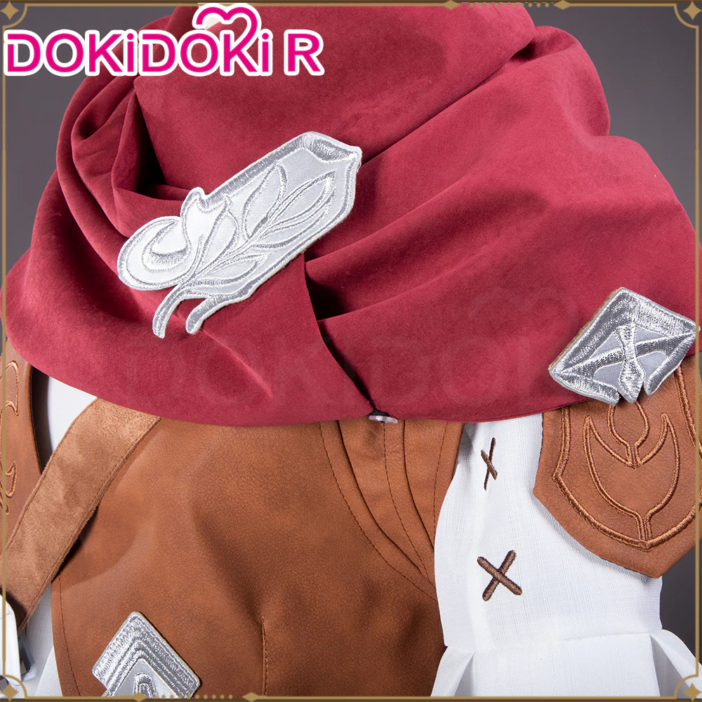 DokiDoki-R Game Cosplay Costume Female Cute White Brown - Image 4