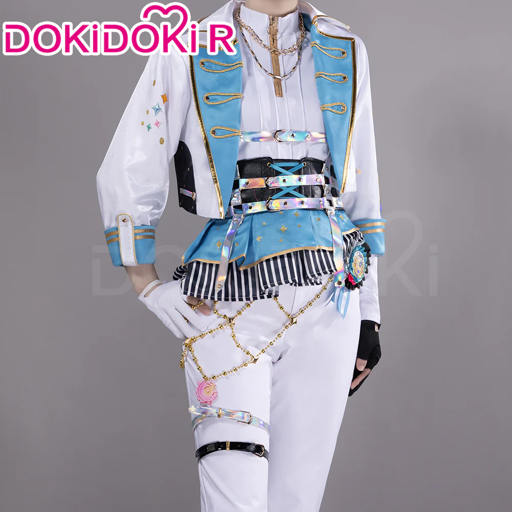 DokiDoki-R Game Cosplay Orange White Blue Costume Thanks Festival - Image 3