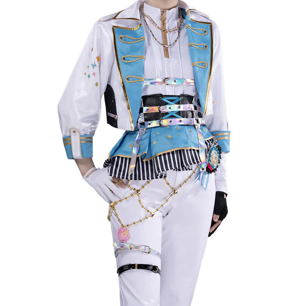DokiDoki-R Game Cosplay Orange White Blue Costume Thanks Festival - Image 4