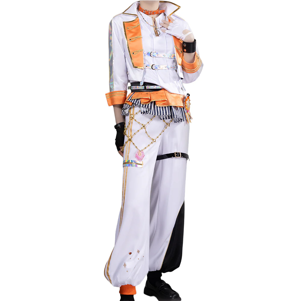 DokiDoki-R Game Cosplay Orange White Blue Costume Thanks Festival - Image 7