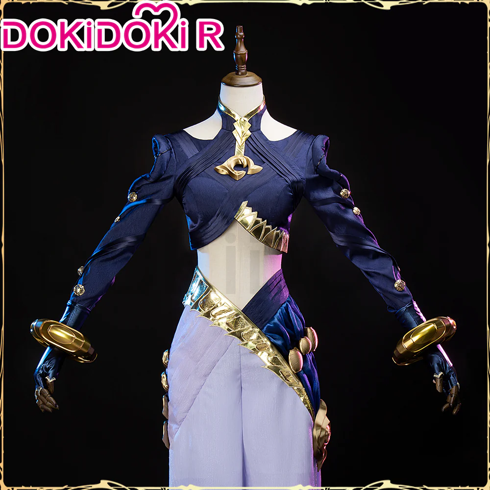 DokiDoki-R Game Cosplay Purple Costume Long Sleeve Crop Top