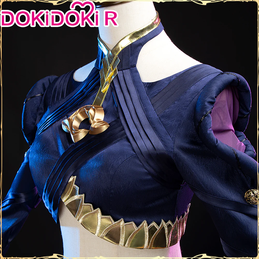 DokiDoki-R Game Cosplay Purple Costume Long Sleeve Crop Top - Image 4