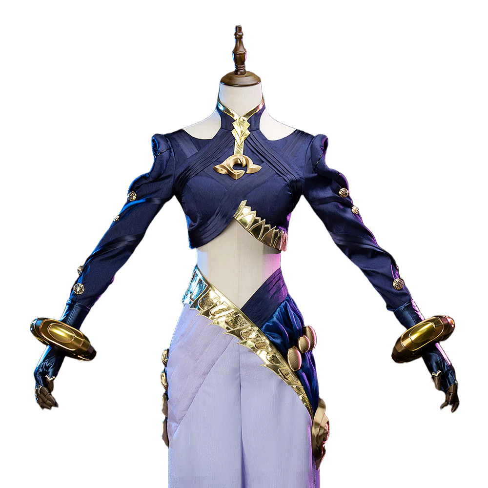 DokiDoki-R Game Cosplay Purple Costume Long Sleeve Crop Top - Image 6