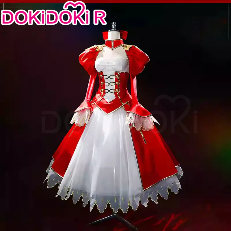 DokiDoki-R Game Fate / Grand Order Cosplay Nero Claudius Costume / Wig Red Saber White - Image 2