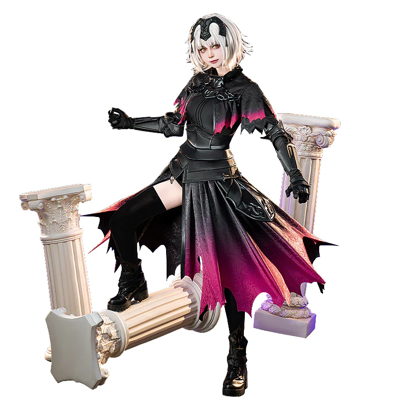 DokiDoki-R Game Fate/stay night Cosplay Jeanne d'Arc Alter Costume Black Suit / Cloak - Image 8