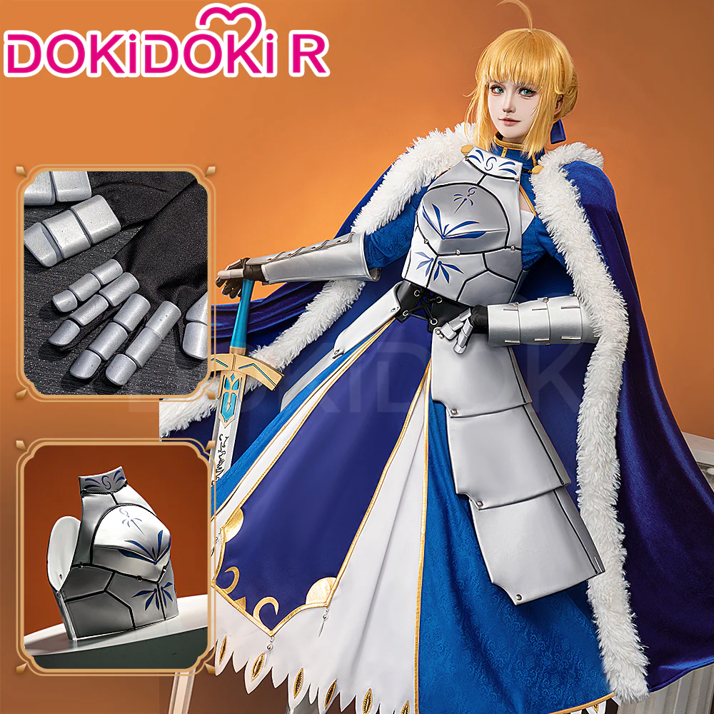 【Partially In Stock】DokiDoki-R Game Fate/stay night Cosplay  Chalice Arturia Pendragon Alter Saber Cosplay  Costume FGO