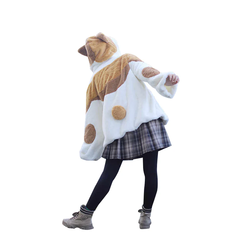 【Size S-3XL】DokiDoki-R Game Cosplay Fat Cat Minion Dojin Winter Furry Coat FF14 - Image 3