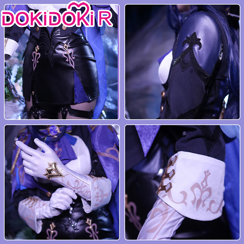 【In Stock】【Last Batch】【Size S-2XL】DokiDoki-R Game Genshin Impact Cosplay Clorinde Fontaine Costume - Image 5