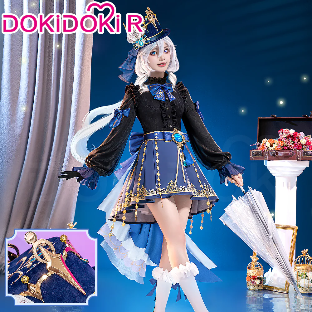 【In Stock】DokiDoki-R Game Genshin Impact Cosplay Furina Costume Lost Abyss Doujin Focalors Fontaine