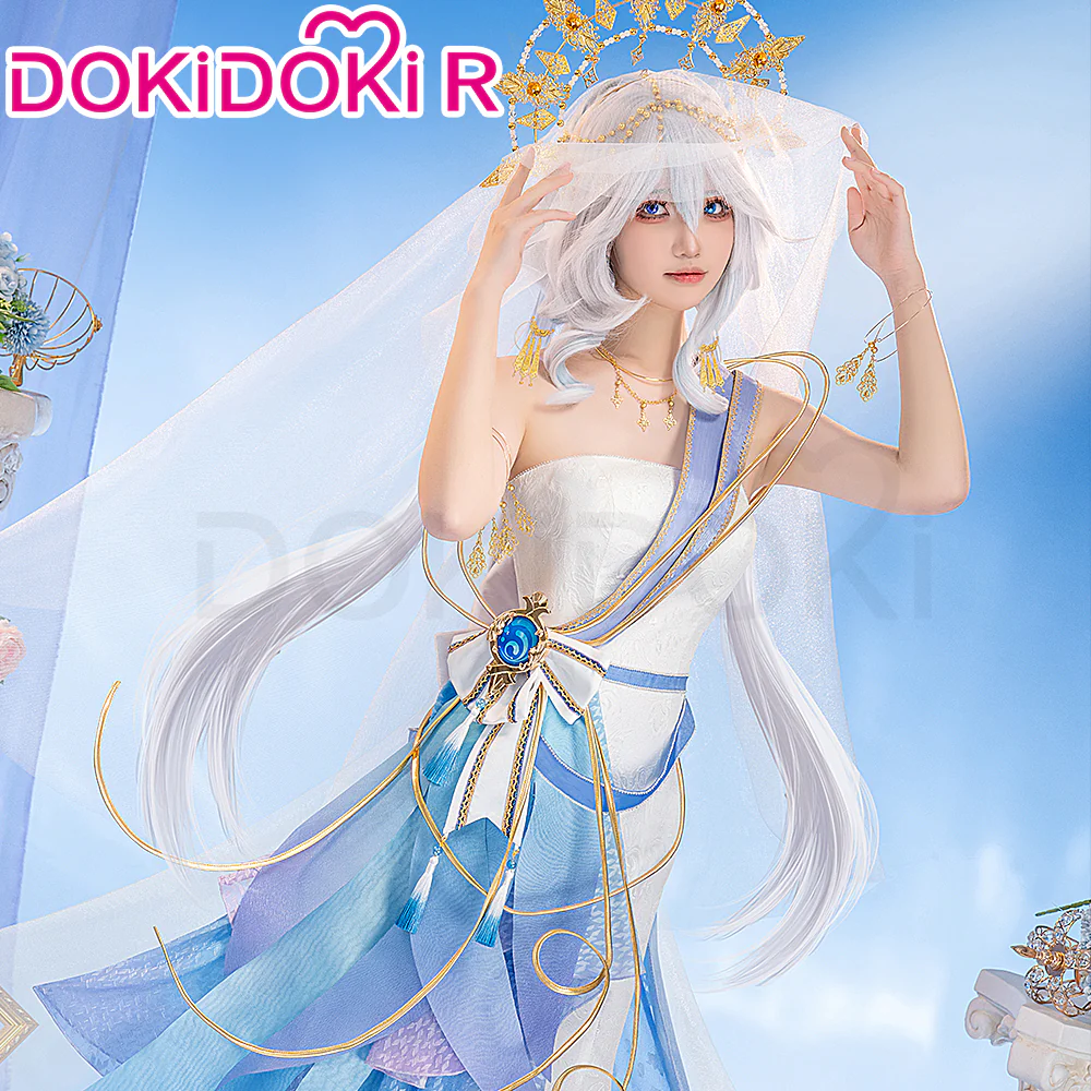 【In Stock】DokiDoki-R Game Genshin Impact Cosplay Furina Costume Tides Doujin Dress Fontaine Focalors - Image 2