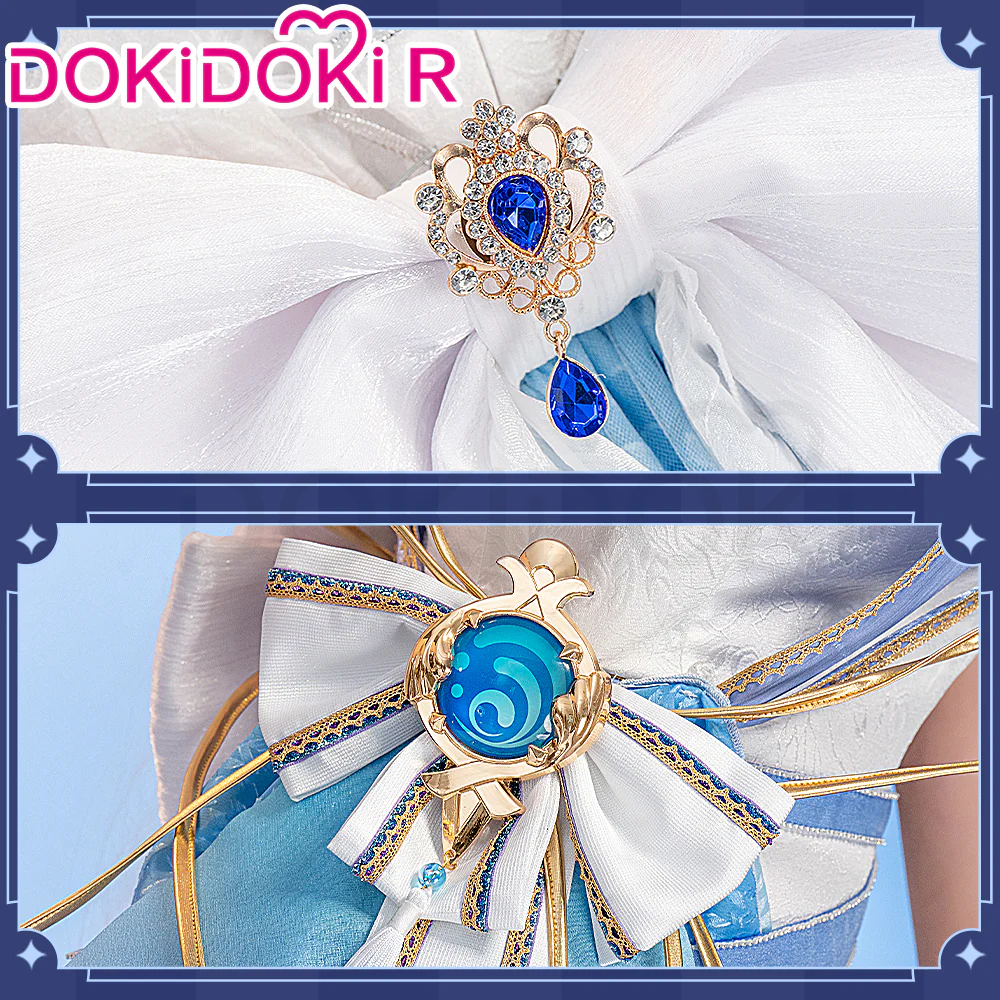 【In Stock】DokiDoki-R Game Genshin Impact Cosplay Furina Costume Tides Doujin Dress Fontaine Focalors - Image 4