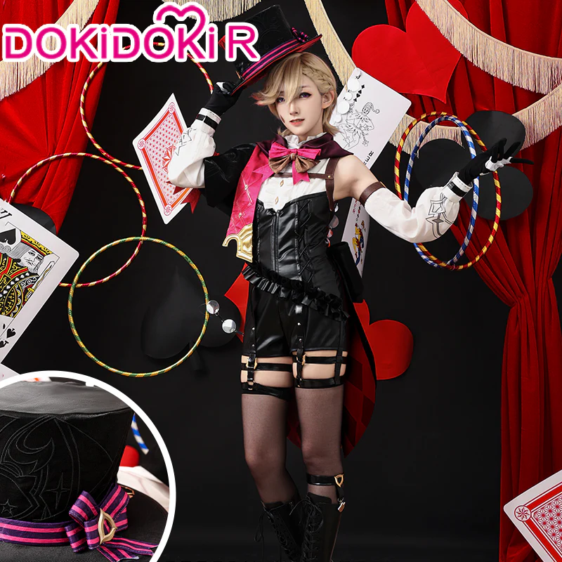 【Partially Ready For Ship】【Foldable Magical Hat】【Size S-2XL】DokiDoki-R Game Genshin Impact Cosplay Fontaine Lyney Costume / Hat