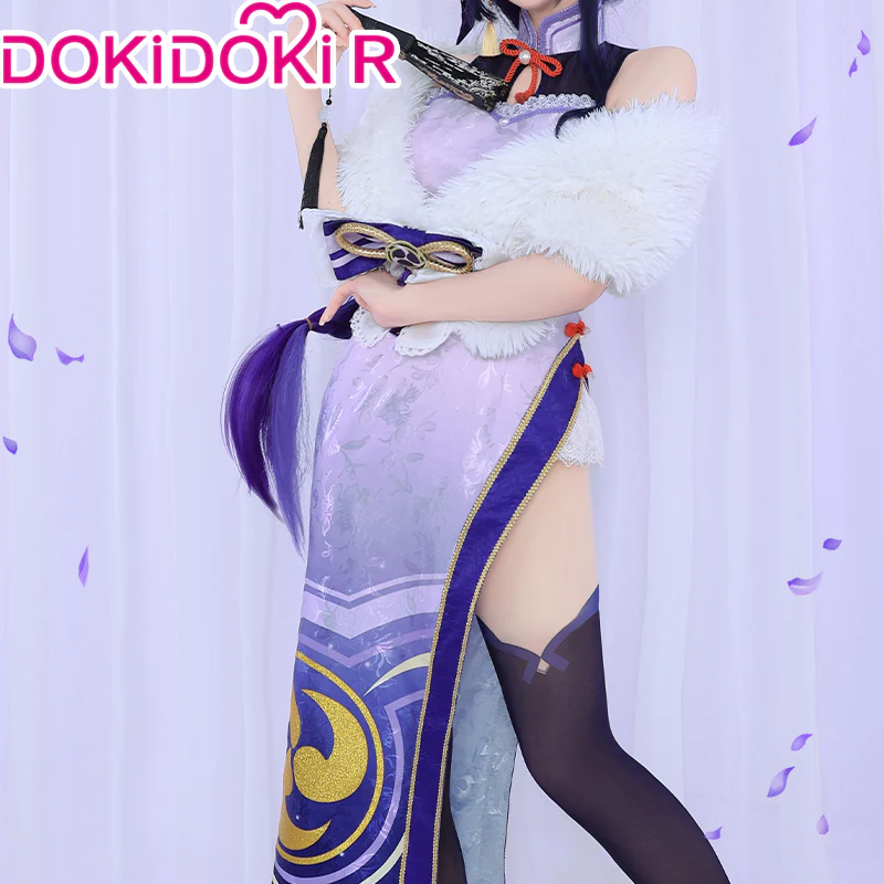 DokiDoki-R Game Genshin Impact Cosplay Raiden Shogun Baal / Keqing Cheongsam Costume  Ke Qing - Image 2