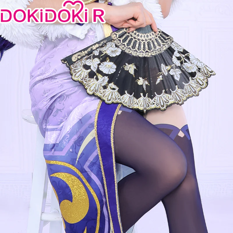 DokiDoki-R Game Genshin Impact Cosplay Raiden Shogun Baal / Keqing Cheongsam Costume  Ke Qing - Image 5