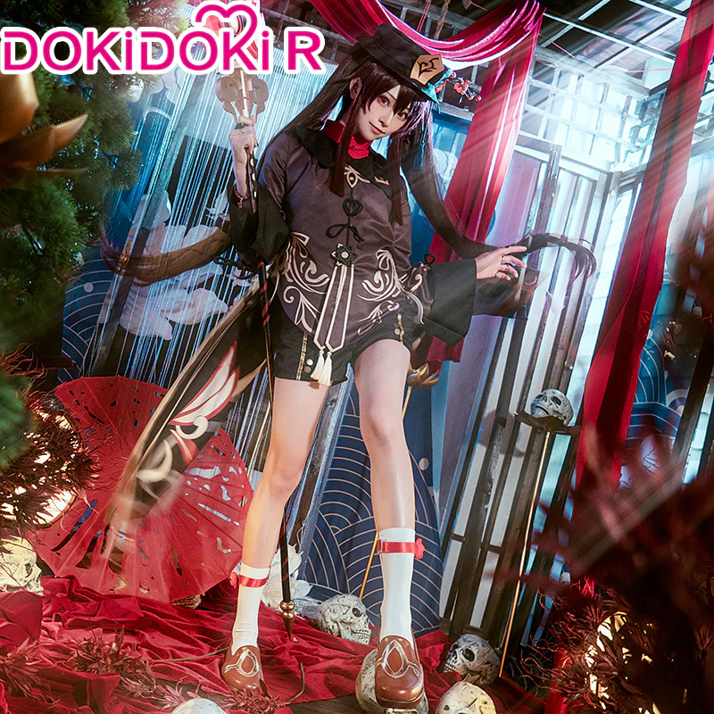 【Size XS-3XL】DokiDoki-R Game Genshin Impact  Costume Hutao Cosplay Hu Tao Halloween - Image 4