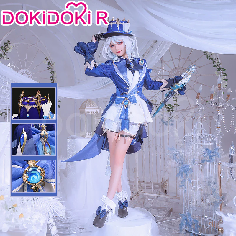 DokiDoki-R Game Genshin Impact Furina Costume Dress Focalors Fontaine