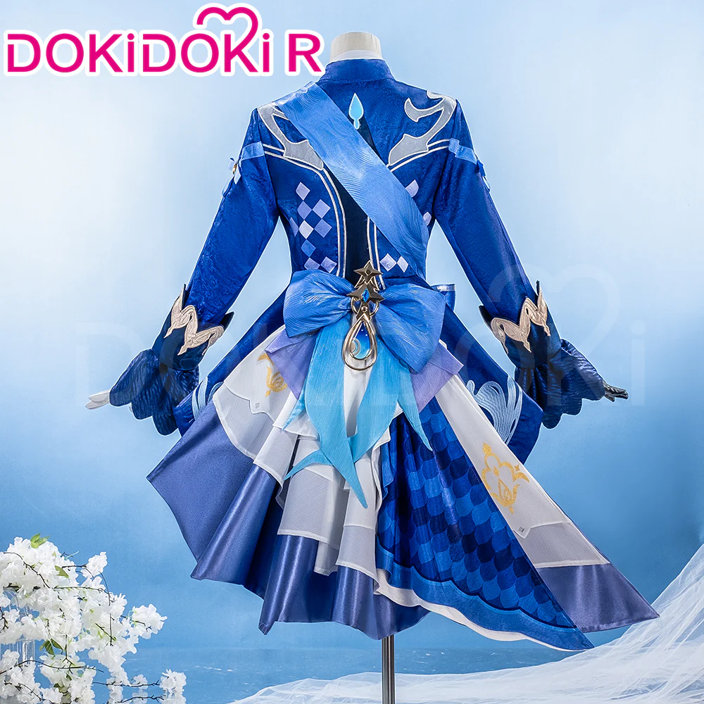 DokiDoki-R Game Genshin Impact Furina Costume Dress Focalors Fontaine - Image 3