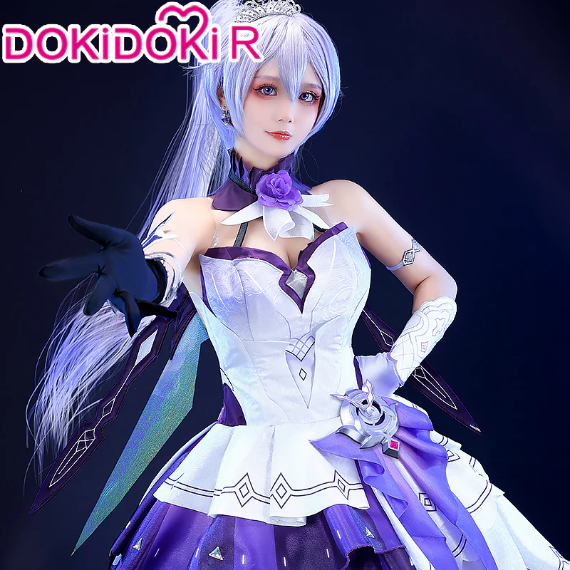 【 In Stock】DokiDoki-R Game Honkai Impact 3 Cosplay Herrscher of Flamescion Time Runner  Kiana Costume / Wig - Image 3