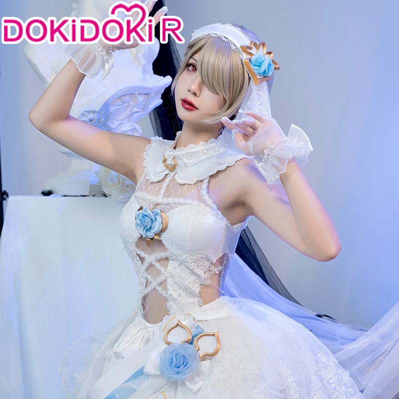 【In Stock】DokiDoki-R Game Honkai Impact 3 Cosplay Rita Vow of Roses Costume Wedding Dress - Image 2