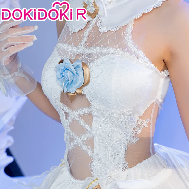 【In Stock】DokiDoki-R Game Honkai Impact 3 Cosplay Rita Vow of Roses Costume Wedding Dress - Image 3