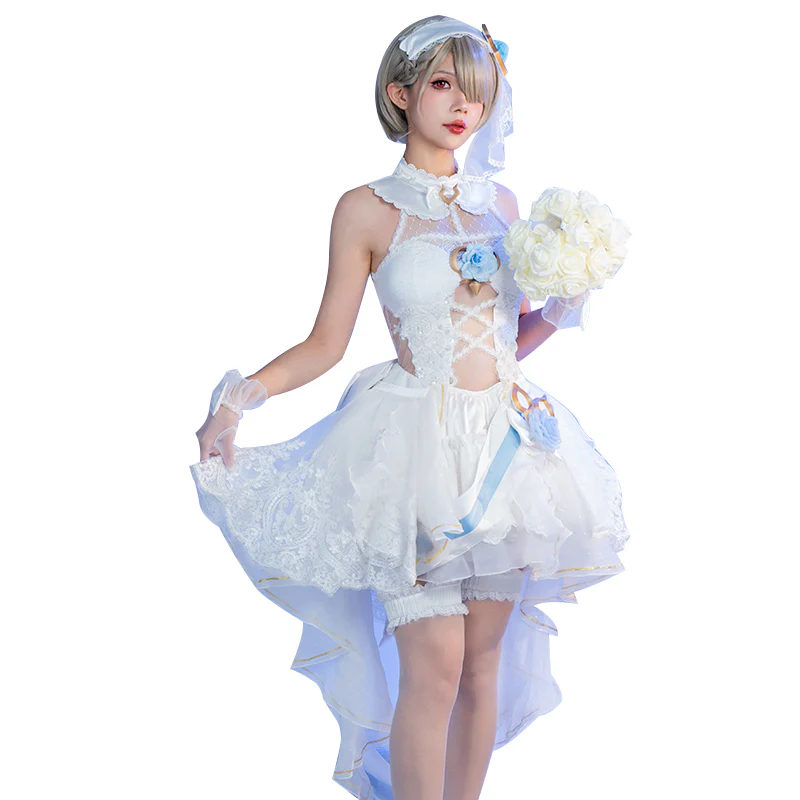 【In Stock】DokiDoki-R Game Honkai Impact 3 Cosplay Rita Vow of Roses Costume Wedding Dress - Image 6