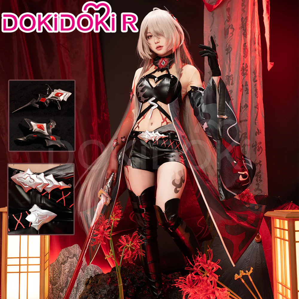 【In Stock】DokiDoki-R Game Honkai: Star Rail Cosplay Acheron Costume White Hair Ver.