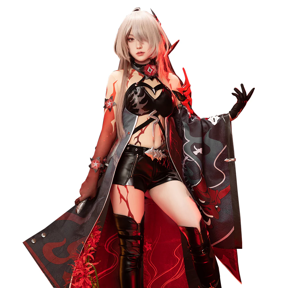 【In Stock】DokiDoki-R Game Honkai: Star Rail Cosplay Acheron Costume White Hair Ver. - Image 6