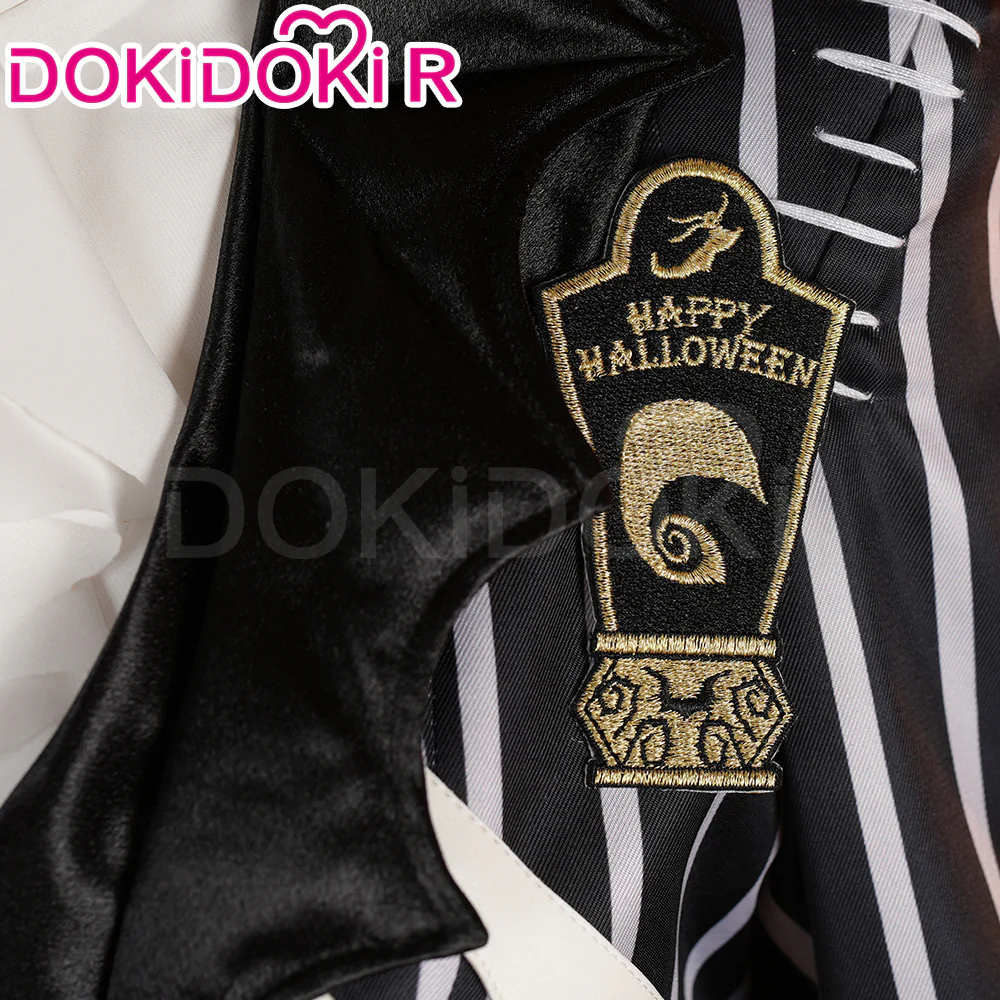 DokiDoki-R Game Cosplay Costume Halloween Black White Stripes Suit - Image 4