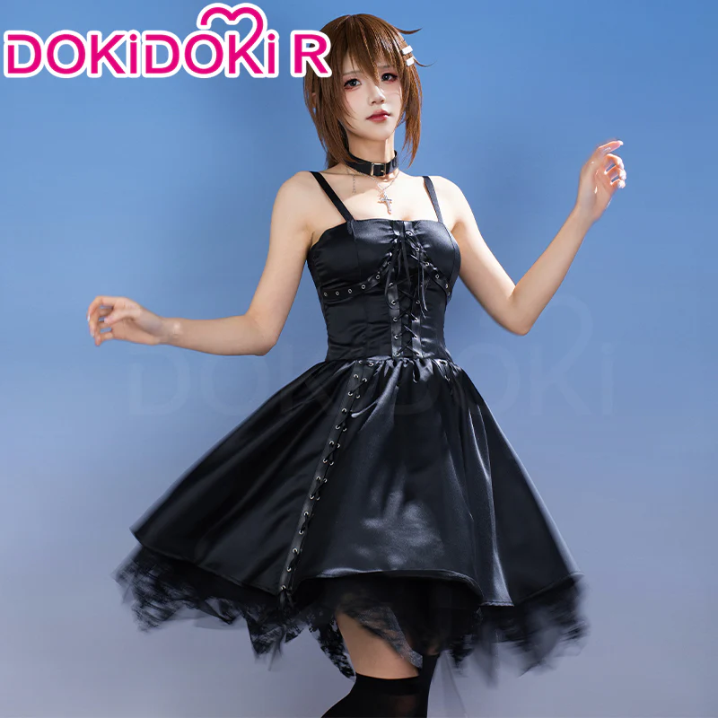 DokiDoki-R Game Wonderful Everyday ~Diskontinuierliches Dasein~ Cosplay Minakami Yuki Costume Black Dress - Image 4