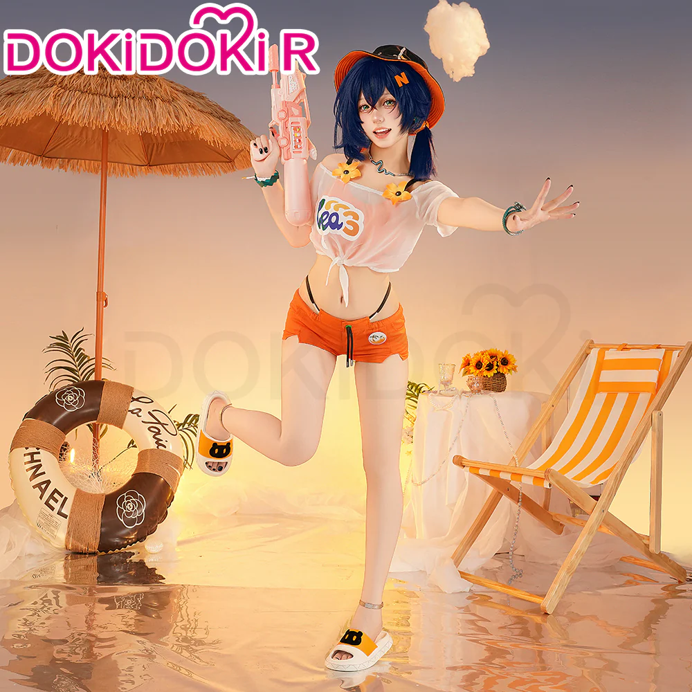 DokiDoki-R Game Zenless Zone Zero Cosplay Belle Costume / Wig Swim Suit Summer Skies ZZZ Swimsuit - Image 2