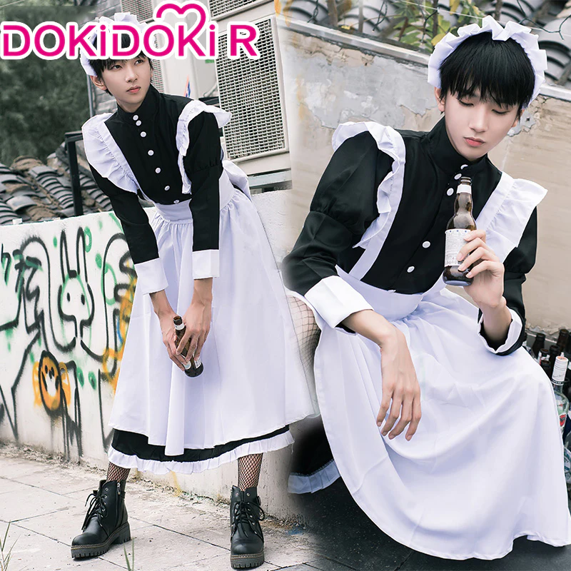 【Partially Ready For Ship】【Size M-3XL】DokiDoki-R Male Maid Cosplay Costume Men Gojo Satoru - Image 4