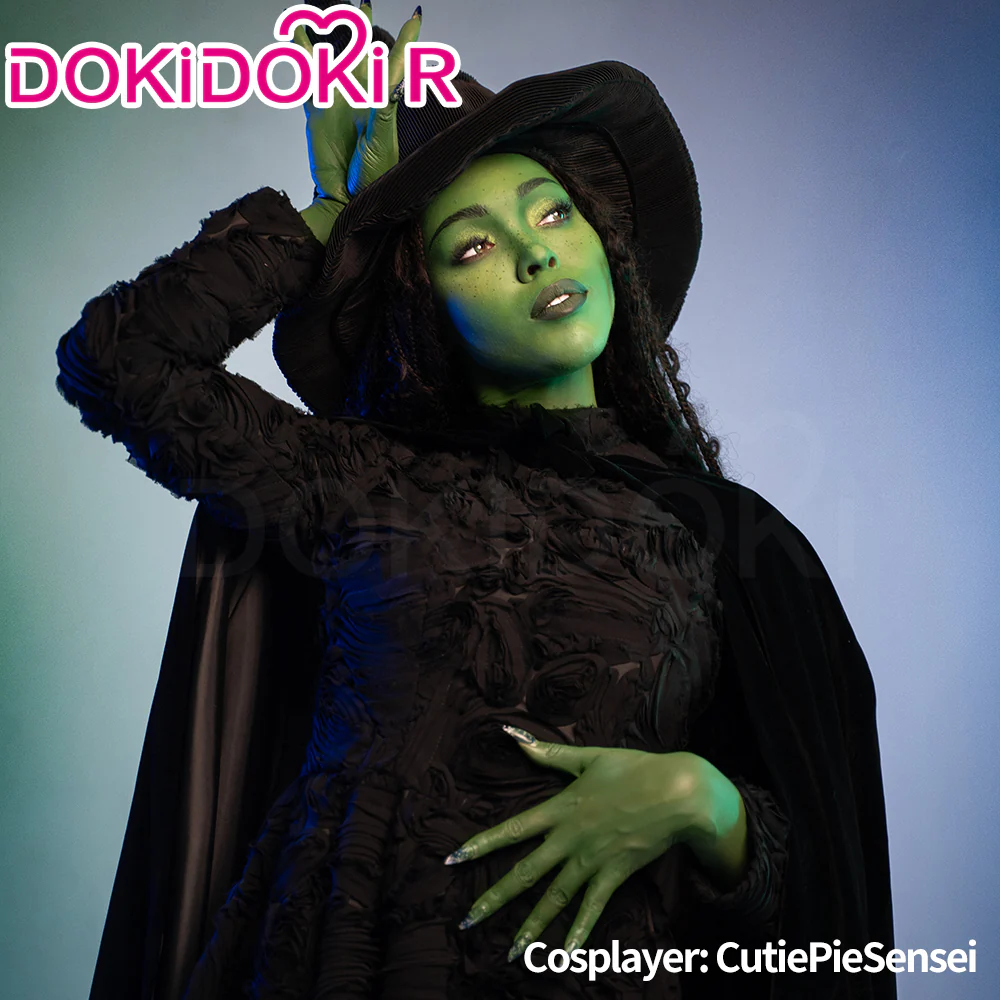 【Ready For Ship】【Size S-3XL】DokiDoki-R Movie Cosplay Black Witch Costume Dress With Cape / Hat Halloween - Image 5