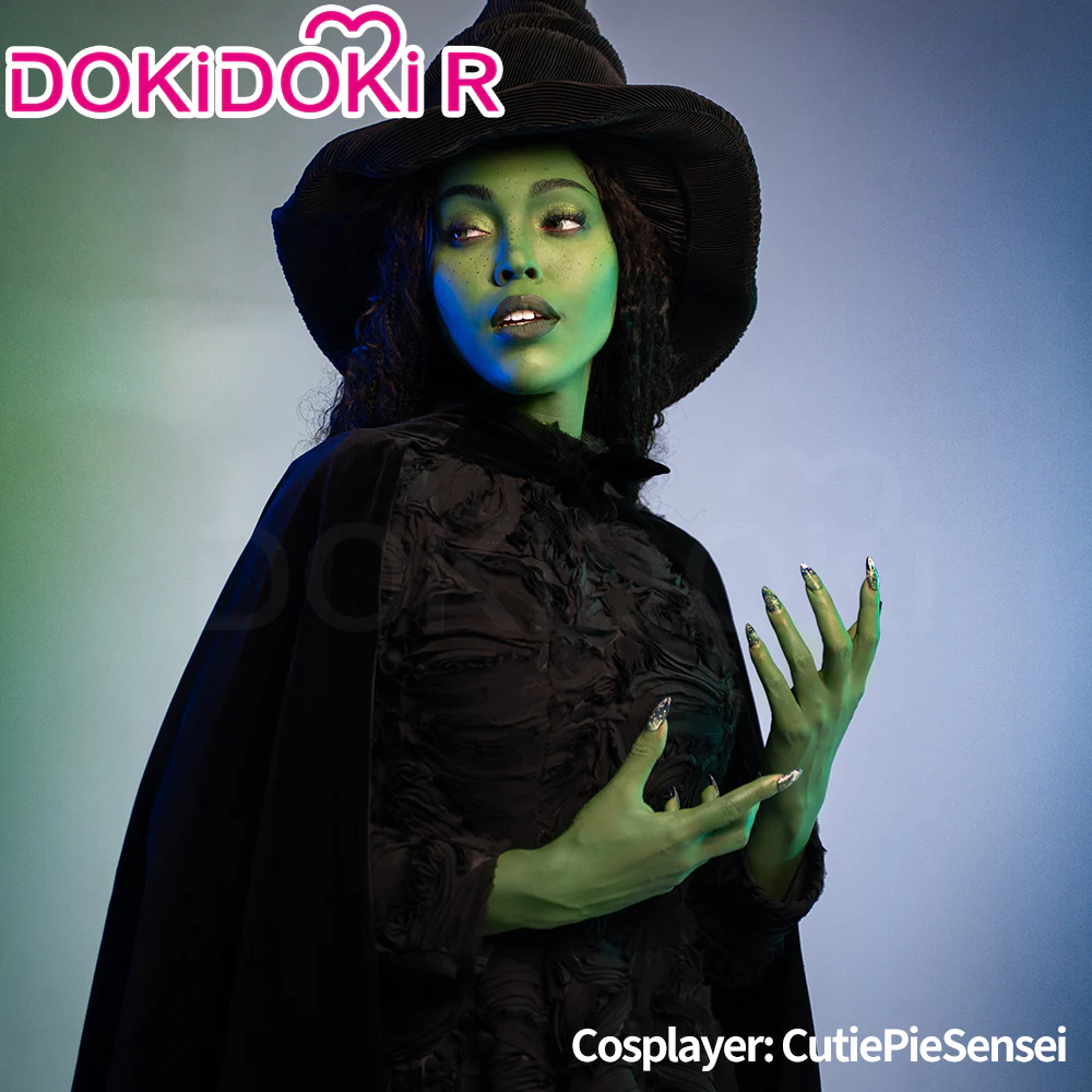【Ready For Ship】【Size S-3XL】DokiDoki-R Movie Cosplay Black Witch Costume Dress With Cape / Hat Halloween - Image 6