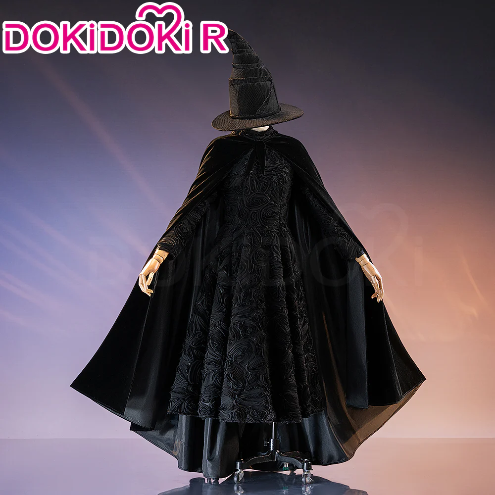 【Ready For Ship】【Size S-3XL】DokiDoki-R Movie Cosplay Black Witch Costume Dress With Cape / Hat Halloween - Image 7