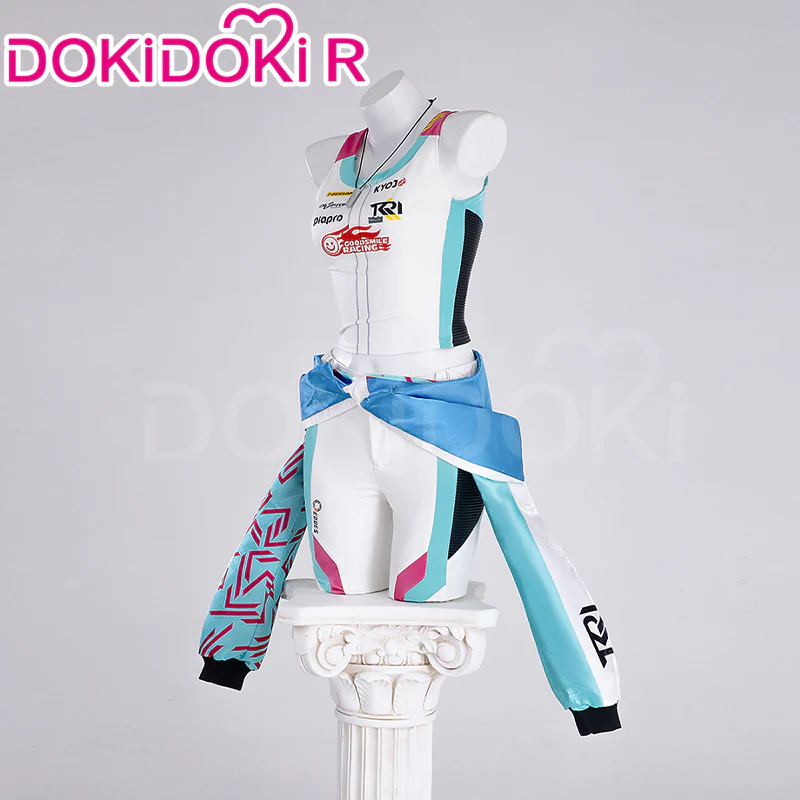 【In Stock】【Size XS-2XL】DokiDoki-R Racing Suits 2024 Cosplay Costume White Blue Female - Image 4