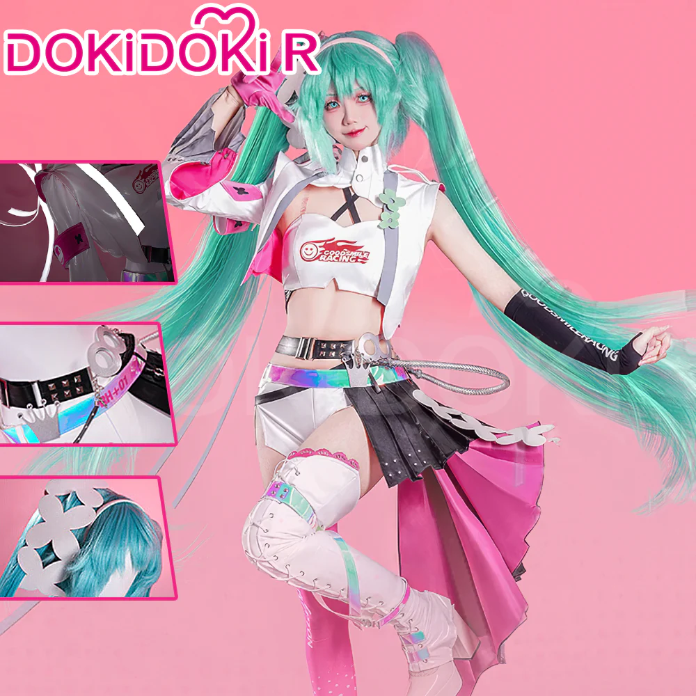 【Partially Ready For Ship】【Size XS-2XL】DokiDoki-R Racing Suits 2025 Cosplay Costume Red White Female Race