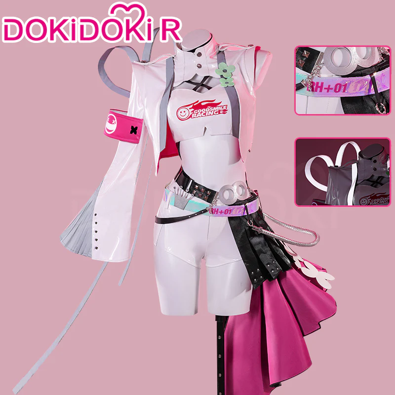 【Partially Ready For Ship】【Size XS-2XL】DokiDoki-R Racing Suits 2025 Cosplay Costume Red White Female Race - Image 2