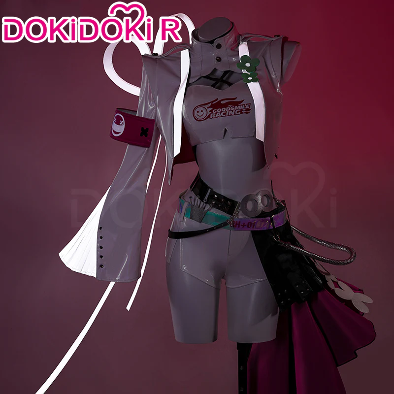 【Partially Ready For Ship】【Size XS-2XL】DokiDoki-R Racing Suits 2025 Cosplay Costume Red White Female Race - Image 5