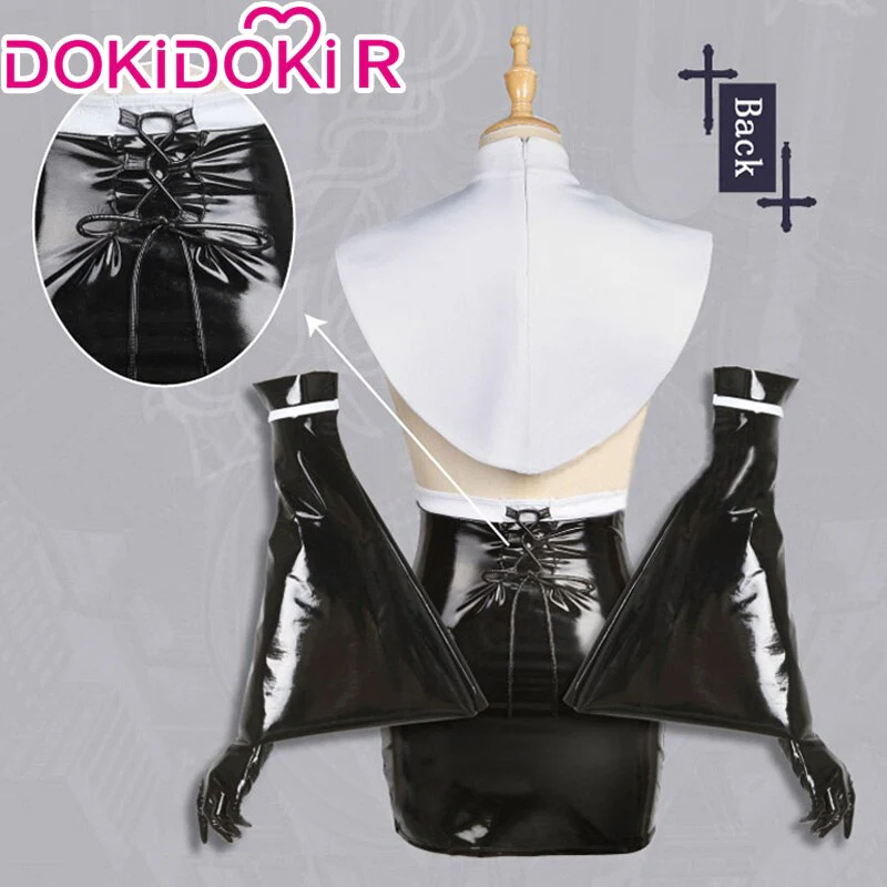 Dokidoki-R Saint Nun Leather Jacket Sexy Cosplay Costume  Sexy  Bodysuit Women Halloween - Image 3