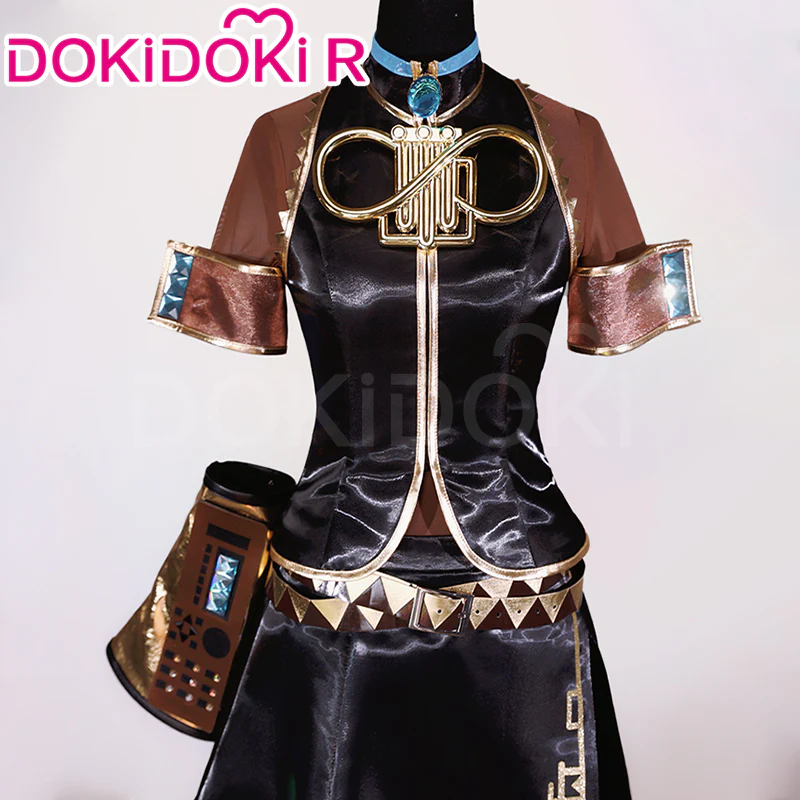 【Partially Ready For Ship】DokiDoki-R VSINGER Cosplay Lukaa Costume Black Dress - Image 3