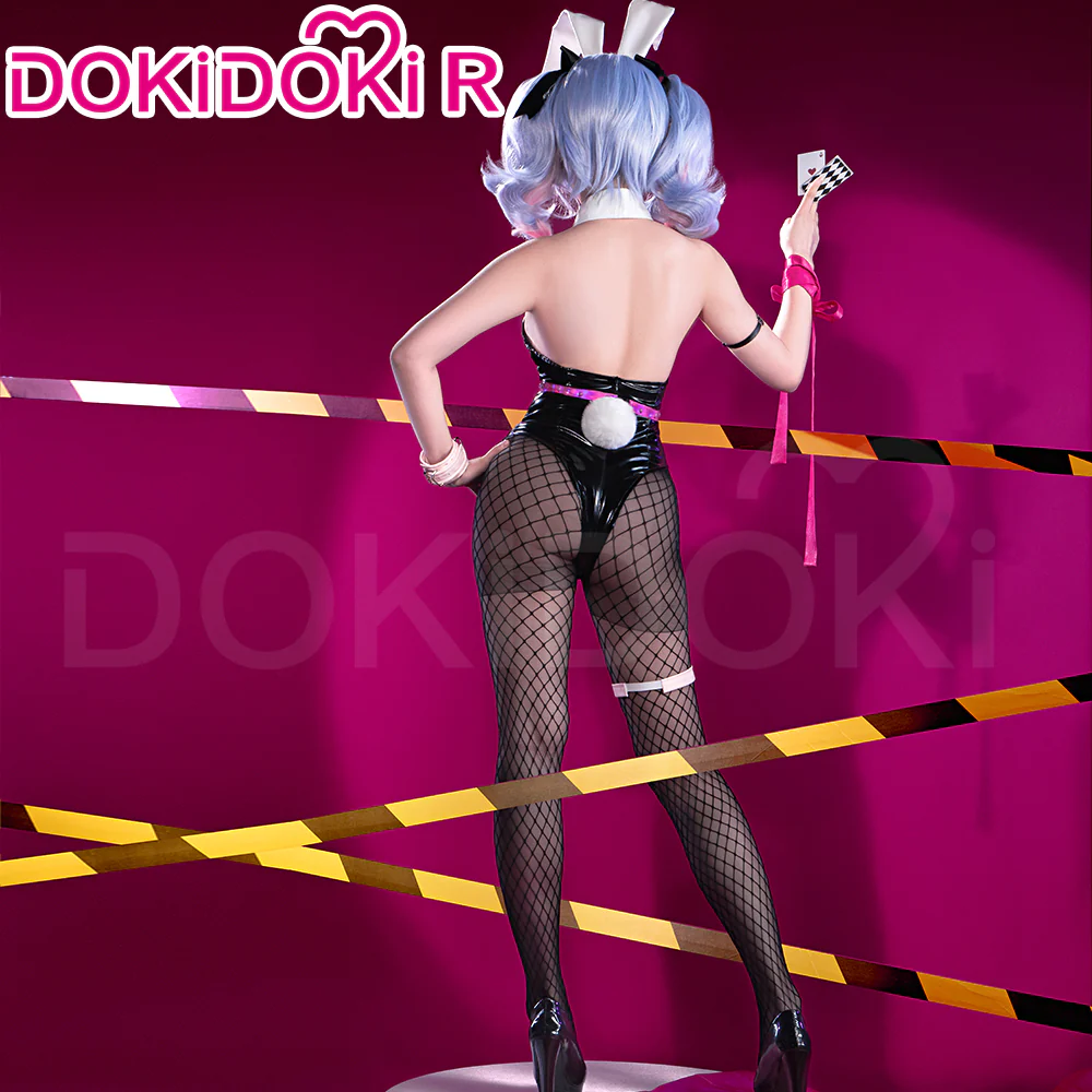 【Upgraded】【Partial Ready For Ship】【Size XS-3XL】DokiDoki-R VSINGER Cosplay Rabbit Hole Costume Bunny Girl Sexy Black - Image 4