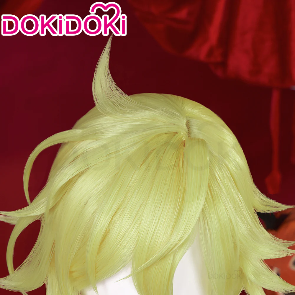 【Ready For Ship】DokiDoki Rascal the Raccoon Cosplay Wig Short Yellow Halloween - Image 4