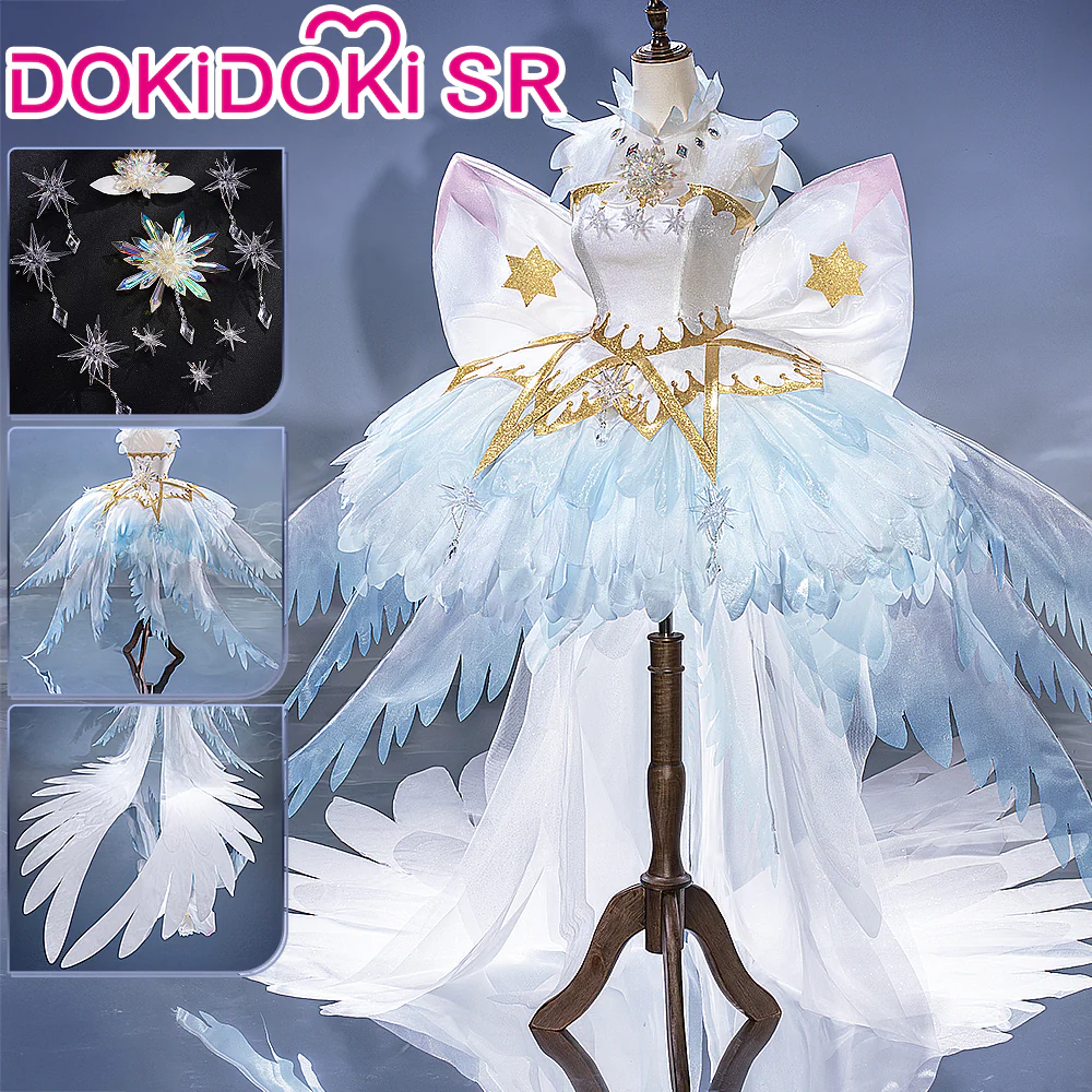 DokiDoki-SR Anime Card Captor Sakura Cosplay Kinomoto Sakura Costume Crystal Feather Dress Women Cardcaptor Sakura Clear Card