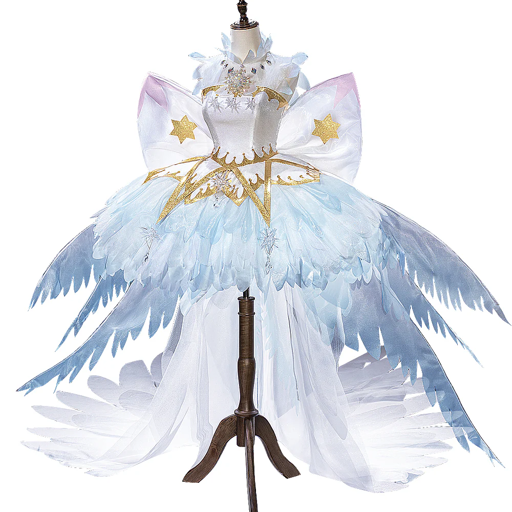 DokiDoki-SR Anime Card Captor Sakura Cosplay Kinomoto Sakura Costume Crystal Feather Dress Women Cardcaptor Sakura Clear Card - Image 5