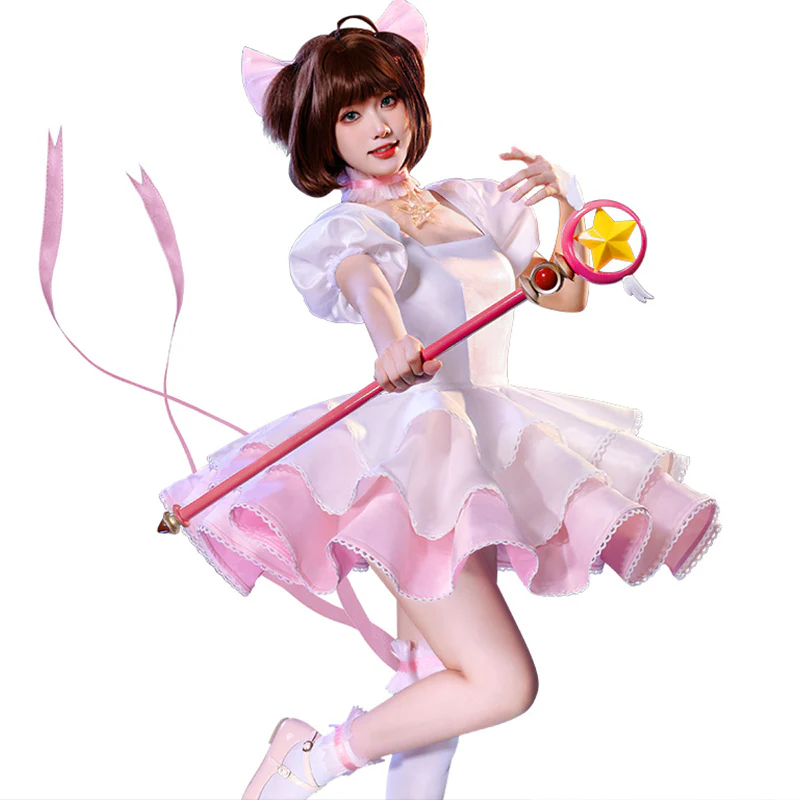 【Partially Ready For Ship】【Size XS-XL】【Last Batch】DokiDoki-SR Anime Card Captor Sakura Cosplay Kinomoto Sakura Costume / Shoes Women Pink White Cardcaptor Sakura - Image 5