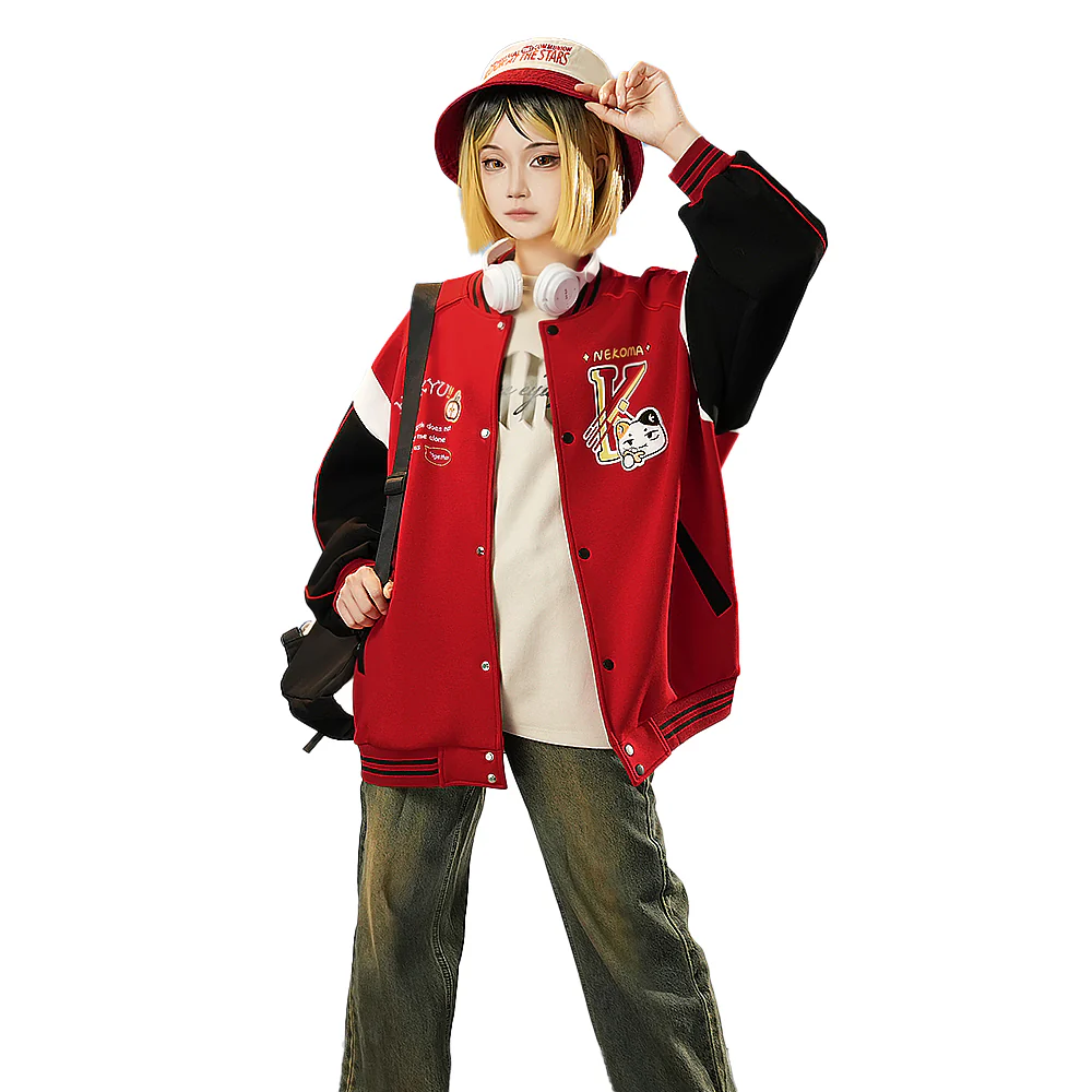 【Ready For Ship】【Last Batch】DokiDoki-SR Anime Cosplay High School Baseball Jacket Costume Black / Red / Green - Image 3